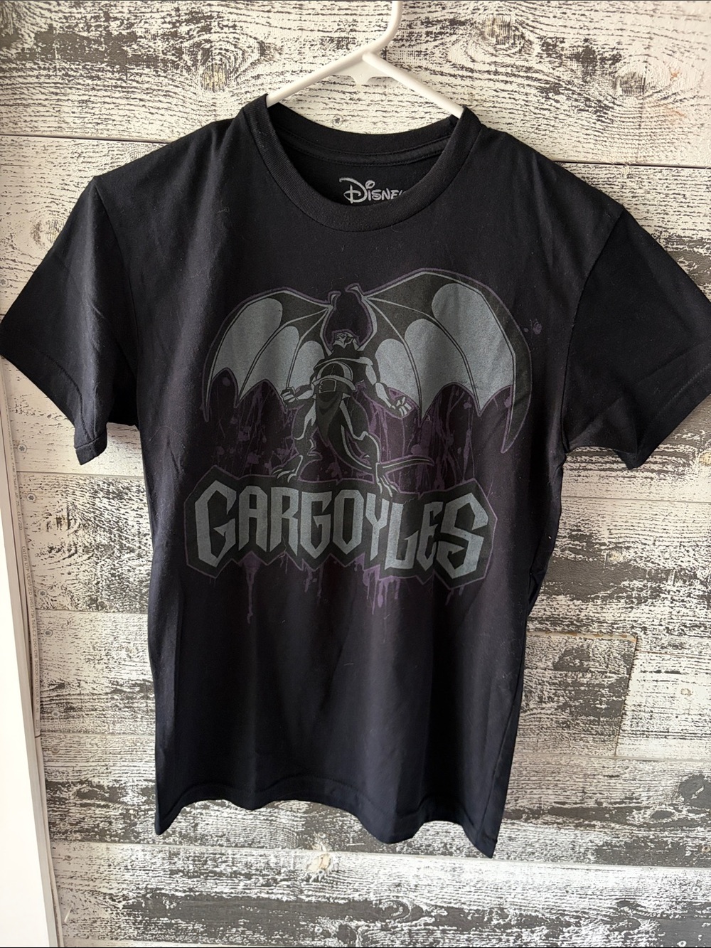 Disney Black Gargoyles Graphic Tee with Grey and purple Artwork